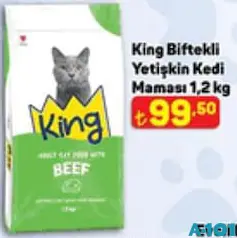 KİNG BİFTEKLİ YETİŞKİN KEDİ MAMASI 1,2 KG